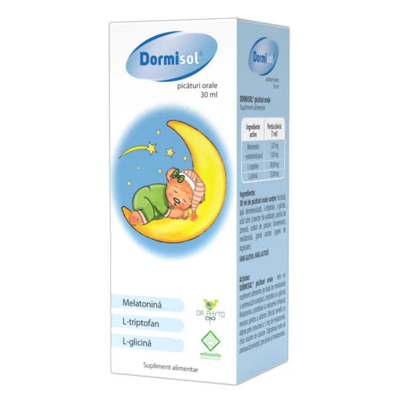 Picaturi orale Dormisol, 30ml, Dr. Phyto — preț și oferte