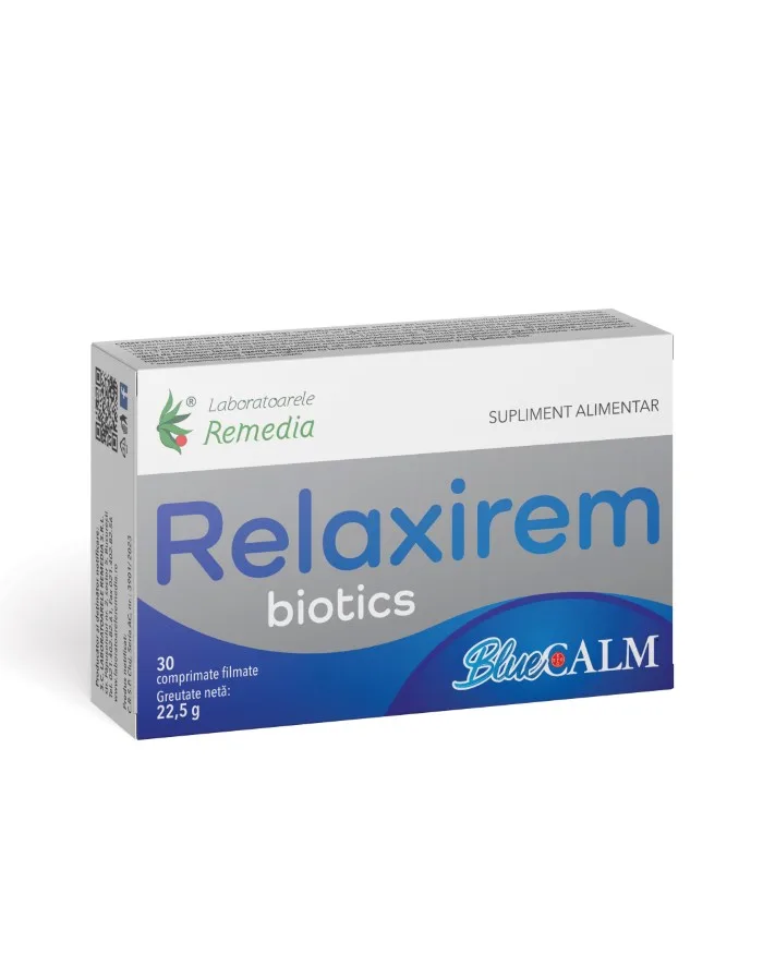 Relaxirem Biotics Bluecalm, 30 comprimate filmare, Laboratoarele Remedia — preț și oferte