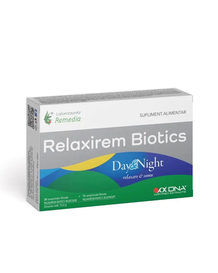 Relaxirem Biotics Day&Night, 30 comprimate + 15 comprimate, Laboratoarele Remedia — preț și oferte