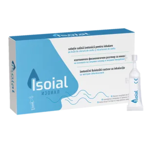 Solutie salina izotonica pentru inhalare Isoial, 15 flacoane x 5ml, NaturPharma