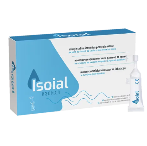 Solutie salina izotonica pentru inhalare Isoial, 15 flacoane x 5ml, NaturPharma — preț și oferte