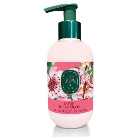 Lotiune de maini si de corp cu ulei de masline si flori de cires Japanese Cherry Blossom, 280ml, Eyup Sabri Tuncer — preț și oferte