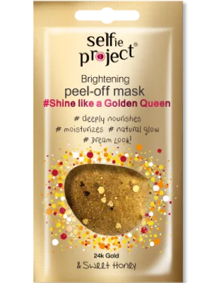 Masca exfolianta si hidratanta Galaxy Shine Like A Golden Queen, 12ml, Selfie Project