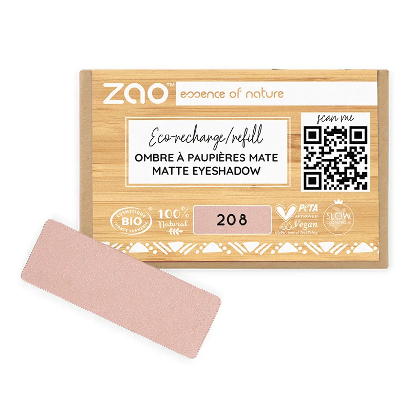 Fard de pleoape, mat, 208 Nude, Zao ZAO ORGANIC MAKEUP — preț și oferte