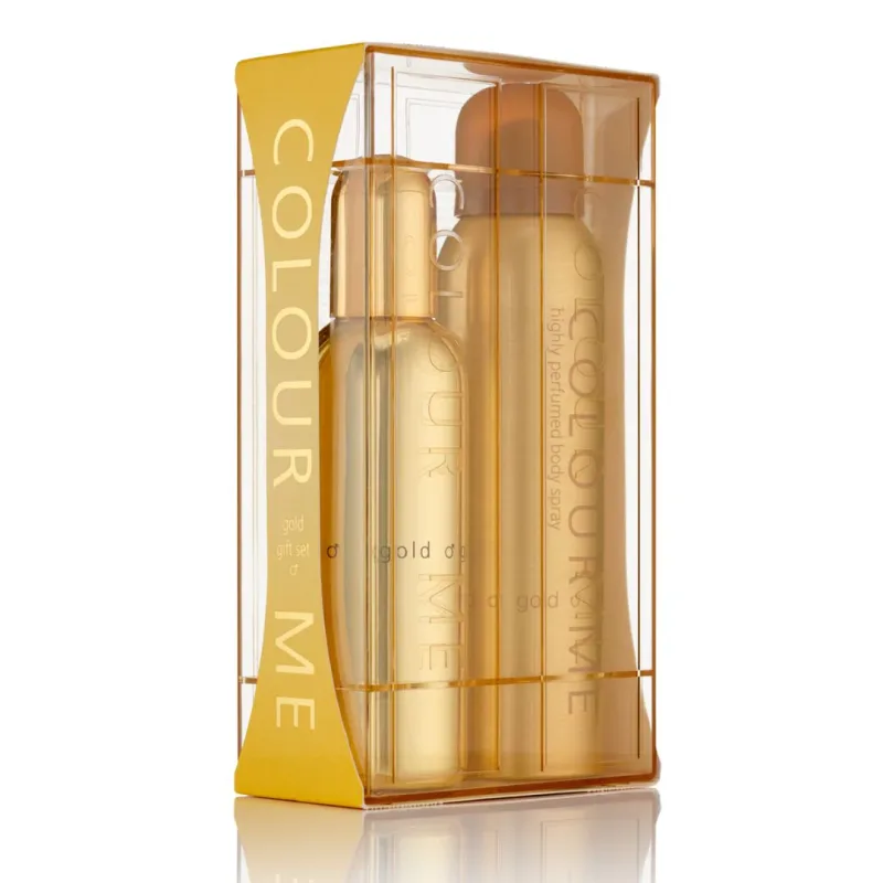Set Apa de parfum pentru barbati Gold 100ml + Spray de corp Colour Me 150ml, Milton-Lloyd Fragrances — preț și oferte