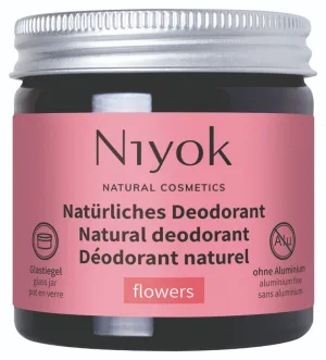 Deodorant crema 100% natural cu aroma Flower, 40ml, Niyok
