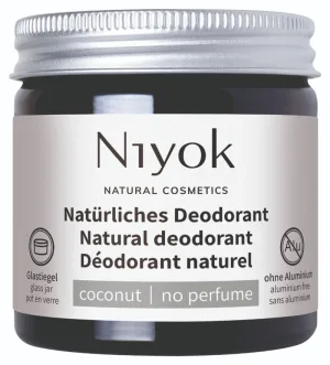 Deodorant crema 100% natural fara parfum, 40ml, Niyok
