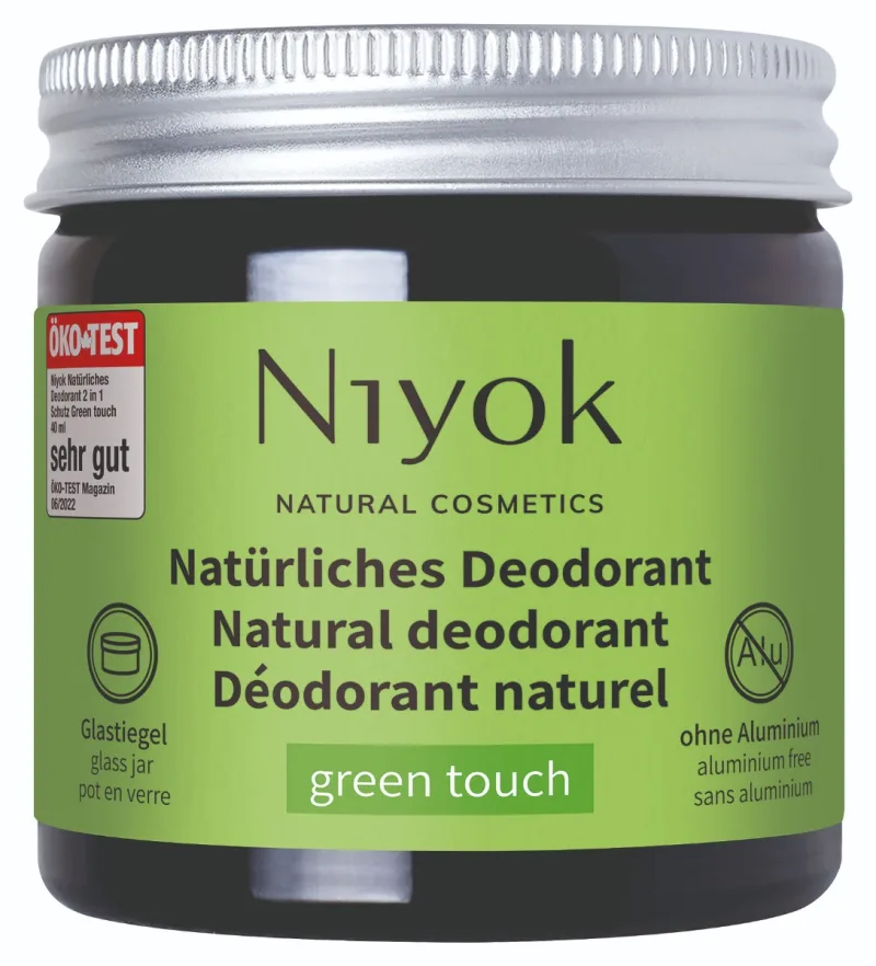 Deodorant crema 100% natural cu aroma de Green Touch, 40ml, Niyok — preț și oferte