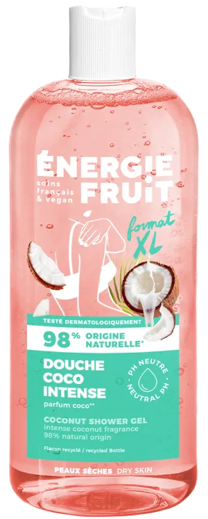 Gel de dus nutritiv pentru piele foarte uscata cu ulei de cocos organic si unt de shea, 500ml, Energie Fruit