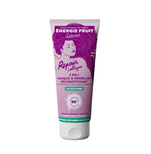 Masca si balsam 2 in 1 pentru par foarte deteriorat cu Vitamina B si Colagen vegetal, 200ml, Energie Fruit — preț și oferte