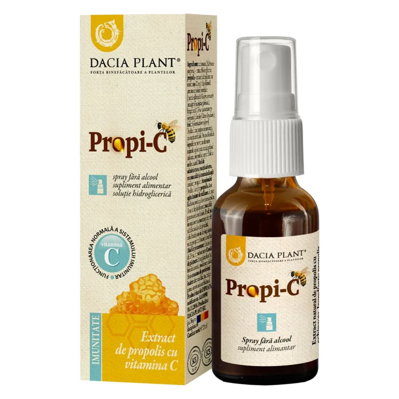 Extract de Propolis cu Vitamina C spray Propi-C, 20ml, Dacia Plant — preț și oferte