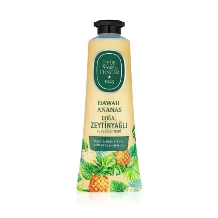 Crema de maini si de corp cu ulei de masline Hawaii Pineapple, 50ml, Eyup Sabri Tuncer — preț și oferte