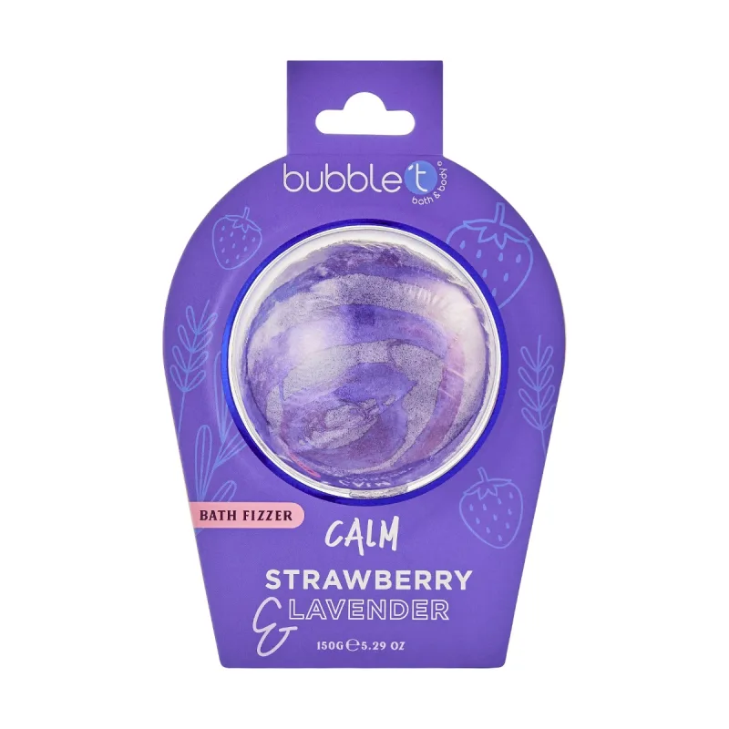 Bila efervescenta de baie calmanta cu aroma de capsuni si lavanda, 150g, Bubble T — preț și oferte