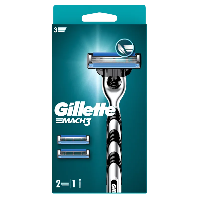 Aparat de ras pentru barbati Mach 3 + rezerva, 1 bucata, Gillette — preț și oferte