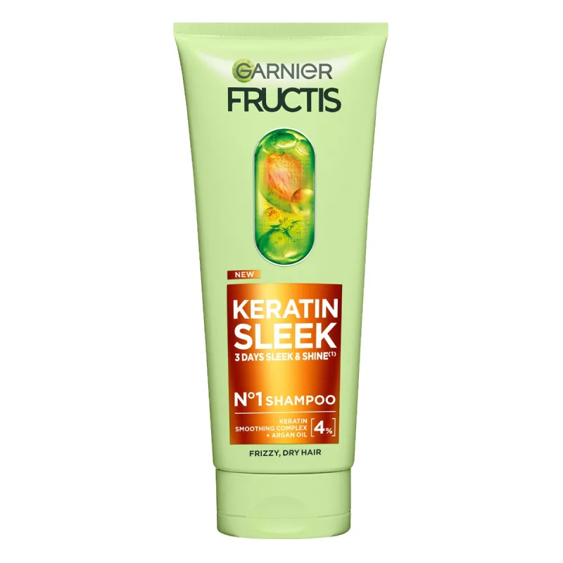 Sampon pentru par neted si stralucitor Fructis Keratin Sleek, 200ml, Garnier — preț și oferte