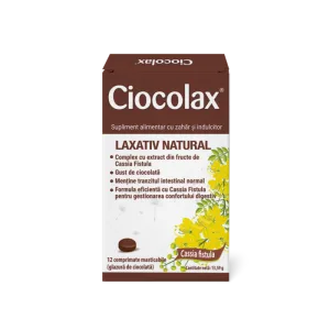 Laxativ natural Ciocolax, 12 comprimate masticabile, Labormed