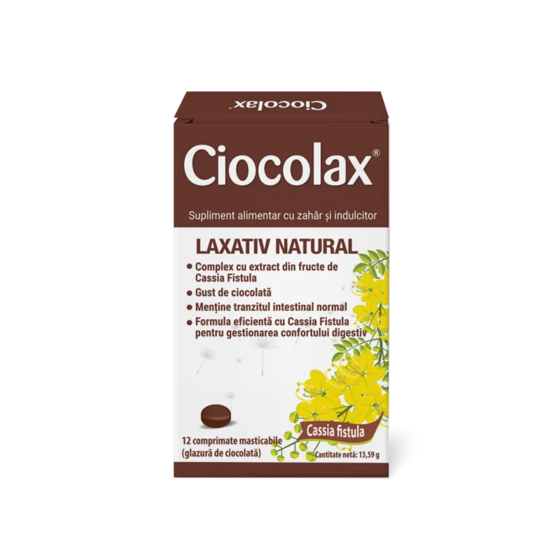 Laxativ natural Ciocolax, 12 comprimate masticabile, Labormed — preț și oferte