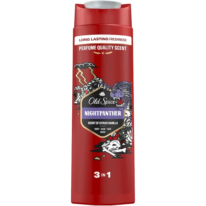 Gel de dus si sampon pentru barbati Night Panther, 400ml, Old Spice — preț și oferte