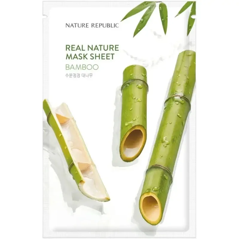Masca tip servetel pentru fata cu bambus Real Nature, 23g, Nature Republic — preț și oferte