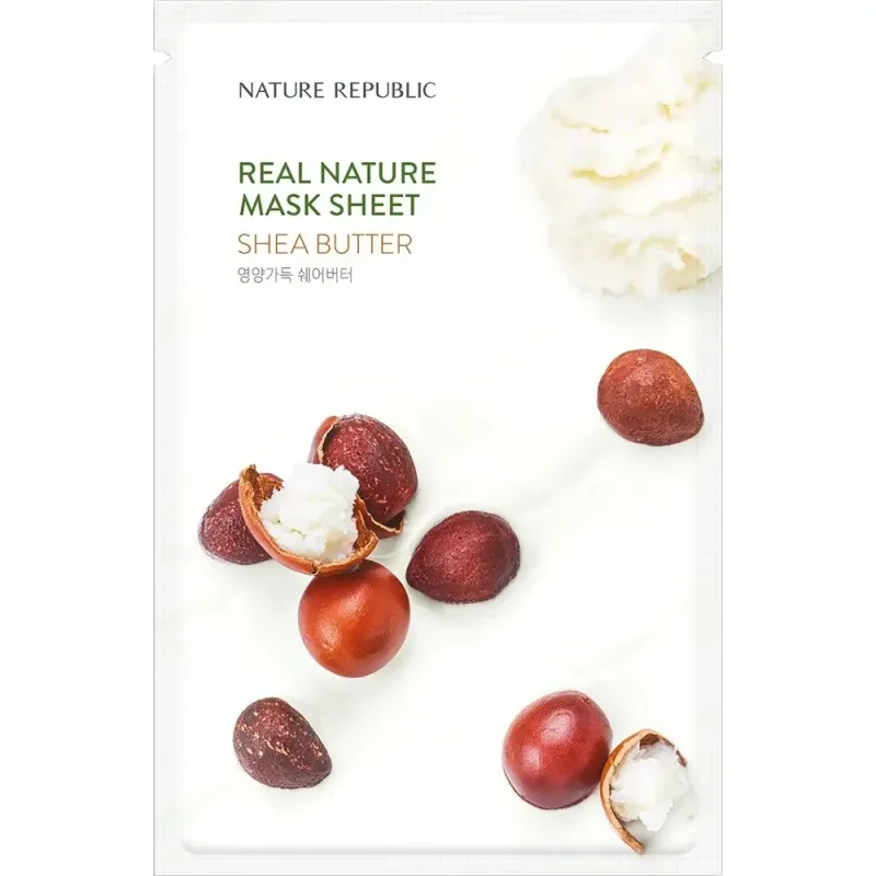 Masca hidratanta antirid cu unt de shea Real Nature, 23g, Nature Republic — preț și oferte