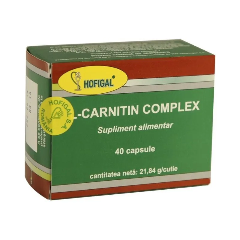 L-Carnitin Complex, 40 capsule, Hofigal — preț și oferte