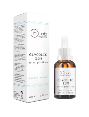 Ser pentru fata concentrat cu 15% acid glicolic, 30ml, InLab Medical