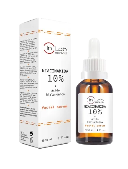 Ser pentru fata concentrat cu 10% niacinamida si acid hialuronic, 30ml, InLab Medical — preț și oferte