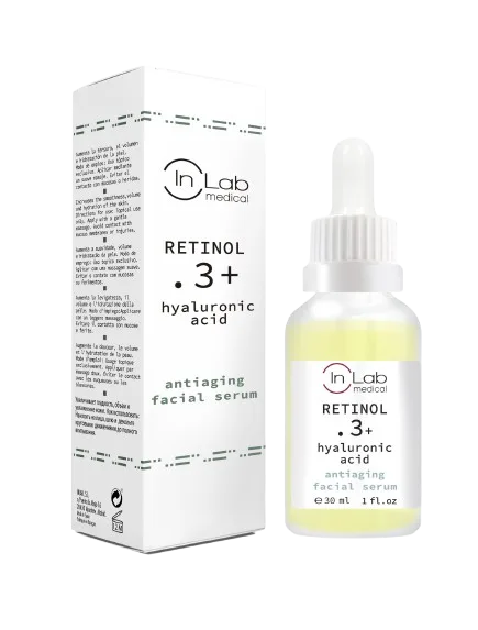 Ser pentru fata concentrat cu 0.3% Retinol si Acid Hialuronic, 30ml, InLab Medical — preț și oferte