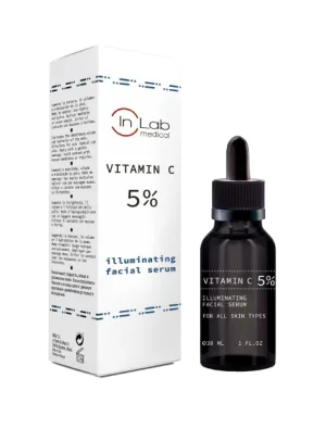 Ser pentru fata concentrat cu 5% Vitamina C, 30ml, InLab Medical