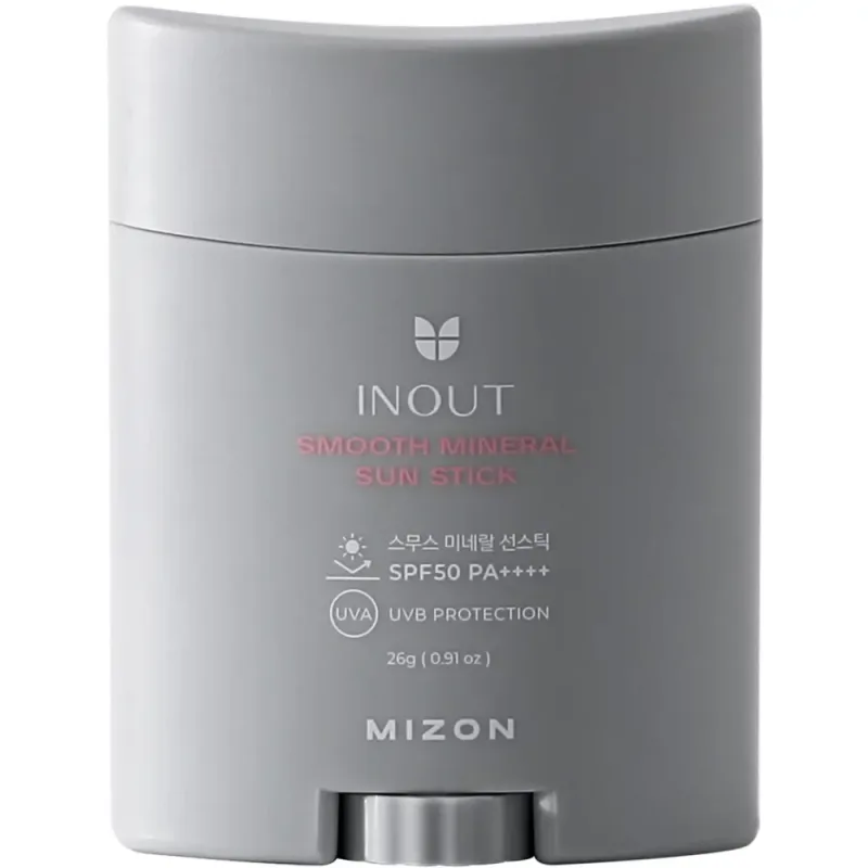 Stick hidratant pentru fata cu SPF50 PA++++ Inout Smooth Mineral, 26g, Mizon — preț și oferte