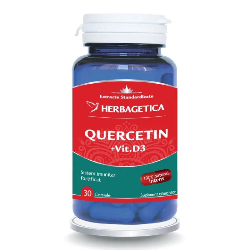 Quercetin cu Vitamina D3, 30 capsule, Herbagetica — preț și oferte