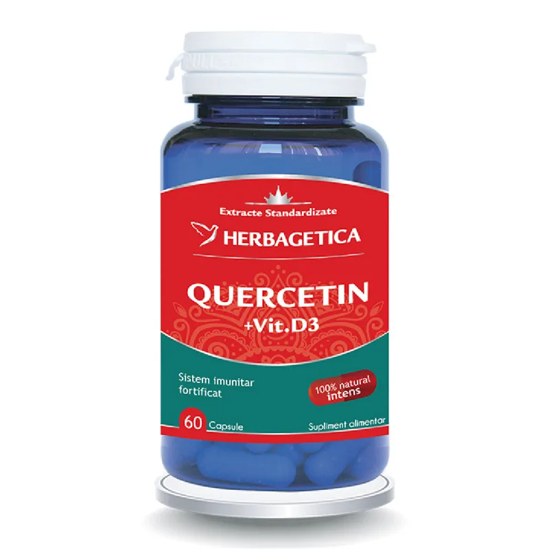 Quercetin cu Vitamina D3, 60 capsule, Herbagetica — preț și oferte