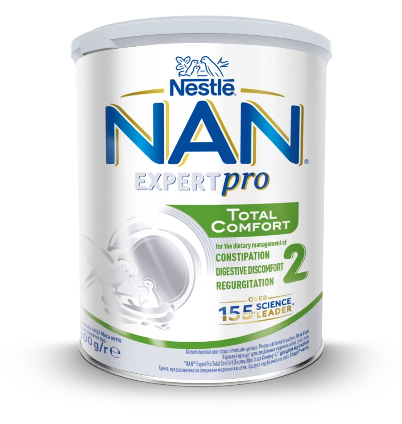 Formula de lapte praf Nan Expert Pro Total Comfort 2 de la 6 luni, 800g, Nestle — preț și oferte