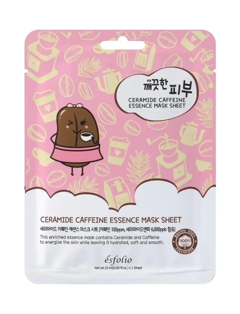 Masca pentru fata cu ceramide si cafeina, 25ml, Esfolio — preț și oferte