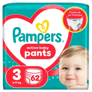 Scutece-chilotel Pants Marimea 3 pentru 6-11 kg, 62 bucati, Pampers
