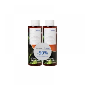 Pachet Gel de dus Mint Tea 1 + 50% reducere la al doilea produs, 2 x 250ml, Korres