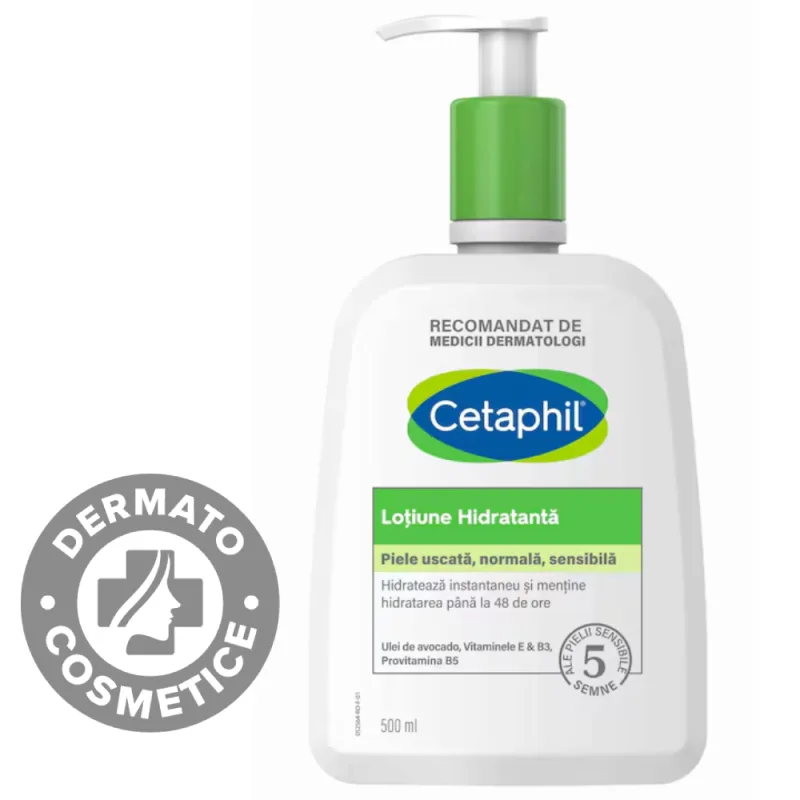Lotiune hidratanta pentru fata si corp, 500ml, Cetaphil — preț și oferte