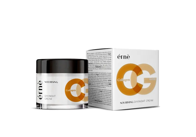 Crema zi/noapte tonifianta de fata cu Colagen si particule de aur 24K, 50g, Erne — preț și oferte