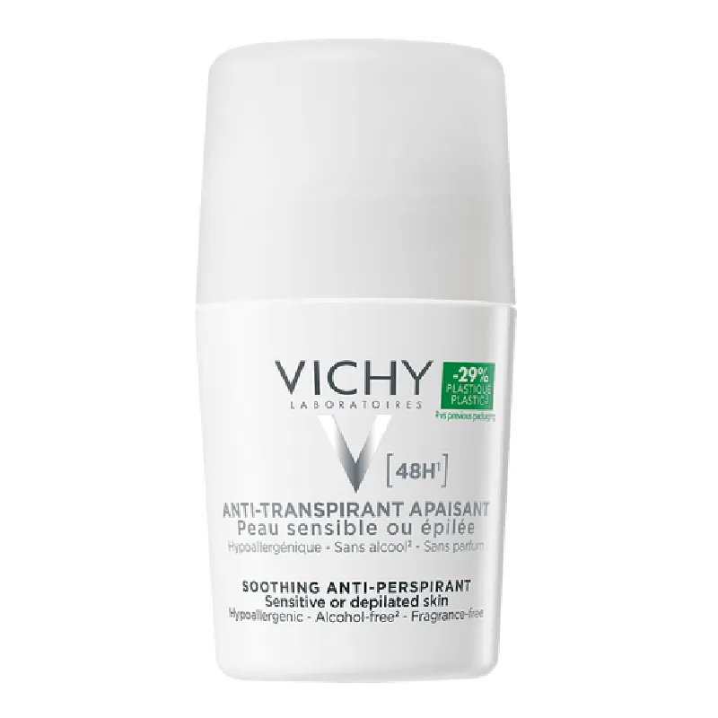 Deodorant roll-on antiperspirant fara parfum 48h, 50 ml, Vichy — preț și oferte