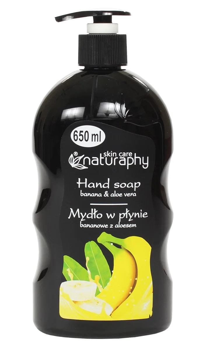 Sapun lichid Black cu Banane si Aloe Vera, 650ml, Naturaphy — preț și oferte