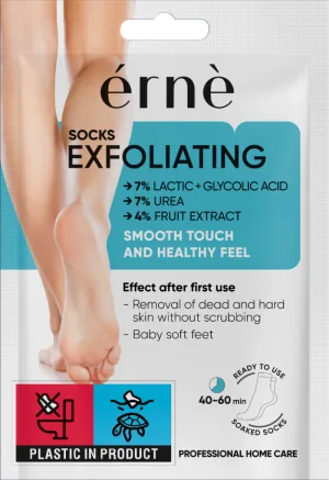 Sosete exfoliante pentru picioare, 2 bucati, Erne