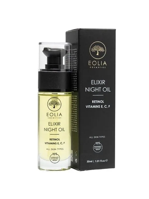 Ulei organic antirid pentru fata Elixir Night Oil, 30ml, Eolia EOLIA COSMETICS — preț și oferte