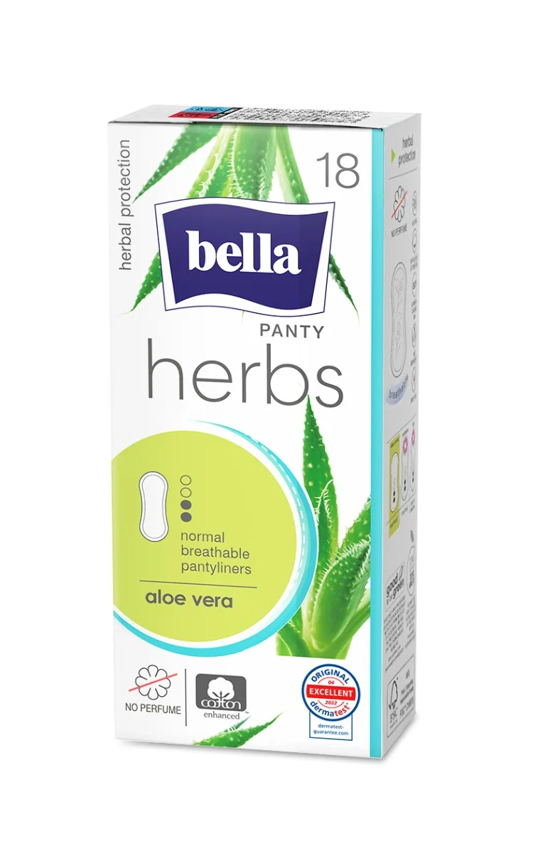 Absorbante Panty Herbs Aloe Vera, 18 bucati, Bella — preț și oferte