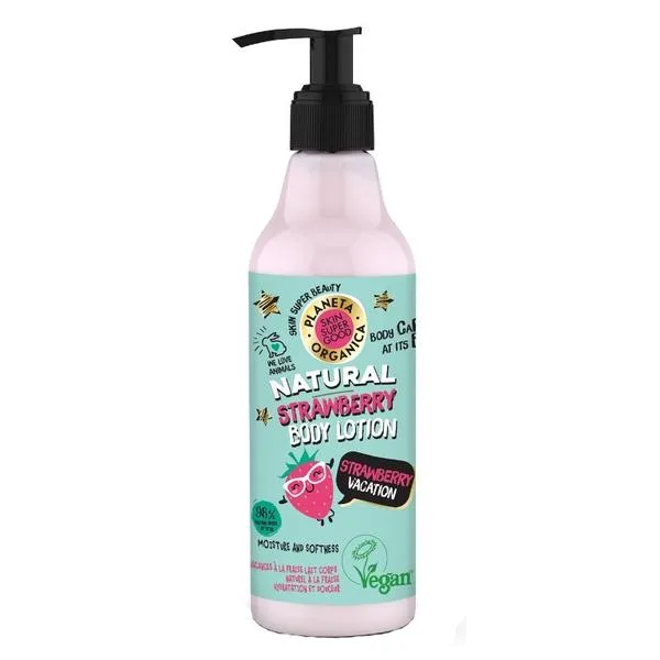 Lotiune de corp cu capsuni Strawberry Vacation, 250ml, Planeta Organica — preț și oferte