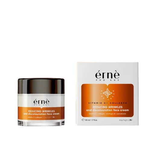 Crema zi/noapte de fata pentru reducerea ridurilor si a petelor cu Vitamina C si Colagen 70+, 50ml, Erne — preț și oferte