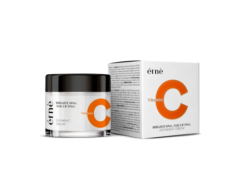 Crema iluminanta si hidratanta zi/noapte de fata cu Vitamina C, 50g, Erne — preț și oferte