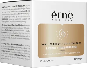 Crema zi/noapte de fata pentru lifting cu Mucus de melc si particule aur 24K, 50ml, Erne