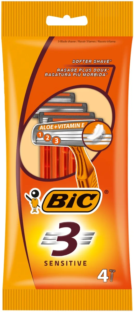 Pachet Aparat de ras Sensitive P4, 4 bucati, BIC — preț și oferte