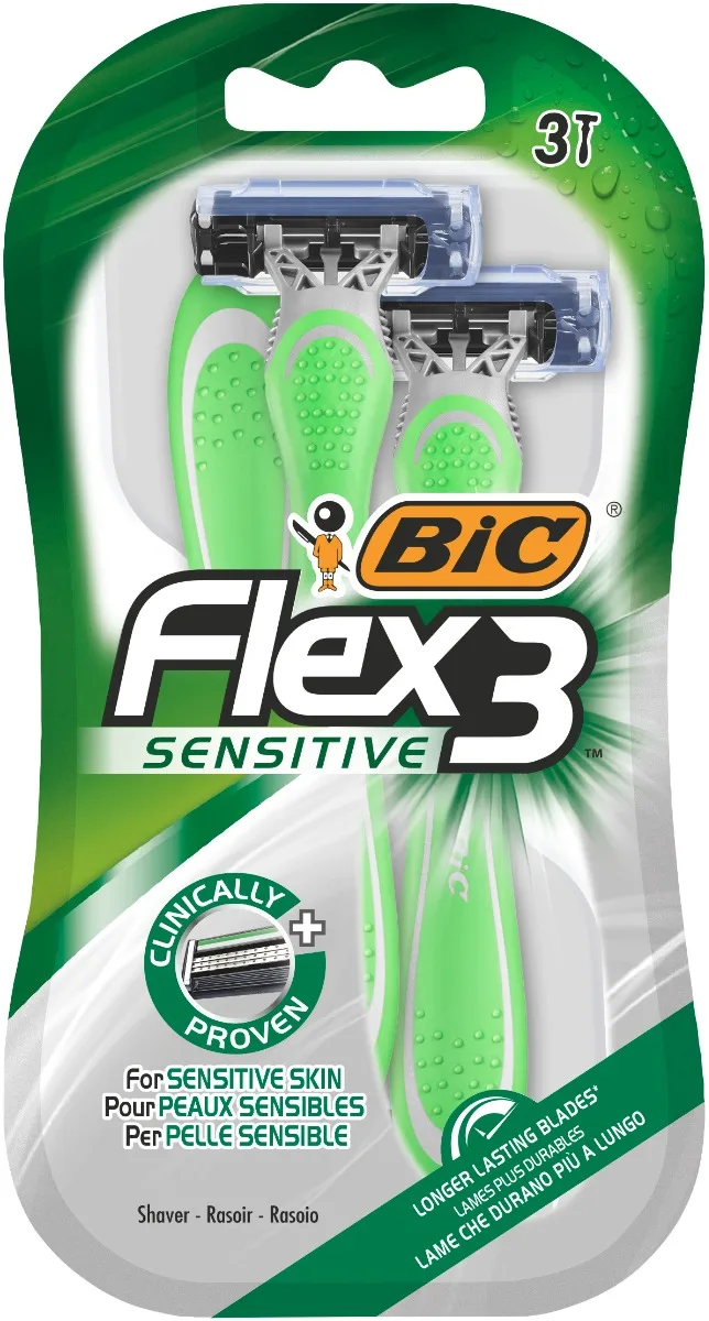 Pachet Aparat de ras Flex 3 Sensitive, 3 bucati, BIC — preț și oferte