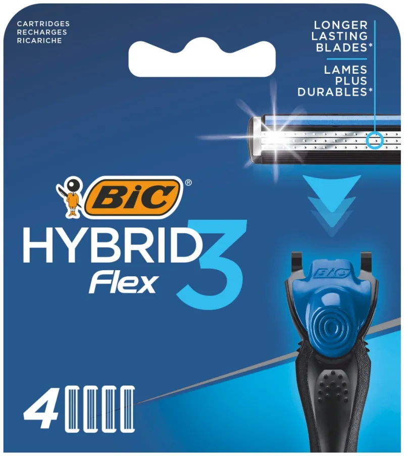 Pachet Rezerve aparat de ras Hybrid Flex 3, 4 bucati, BIC — preț și oferte